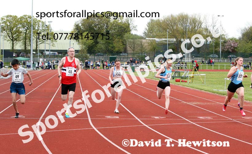 100 metres, 2021 NECAA Middlesbrough Open Meting, Sunday, May 9th. Photo: David T. Hewitson/Sports for All Pics
